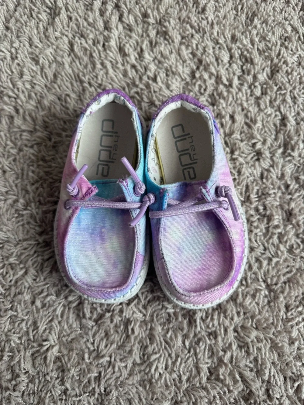 Hey Dude Kids Pastel Pink & Purple Tie-Dye Slip-On Sneakers - Picture 2 of 4